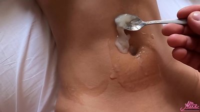 Deep Blowjob and Passionate Cins Close-up - Eaten Sperm